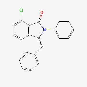 molecular formula C21H14ClNO B14483721 3-Benzylidene-7-chloro-2-phenyl-2,3-dihydro-1H-isoindol-1-one CAS No. 66294-26-6