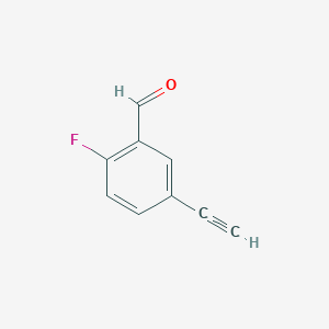 molecular formula C9H5FO B1448382 5-Ethynyl-2-fluorobenzaldehyde CAS No. 1440535-11-4