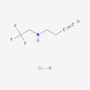 molecular formula C6H9ClF3N B1448383 (丁-3-炔-1-基)(2,2,2-三氟乙基)胺盐酸盐 CAS No. 1607287-84-2