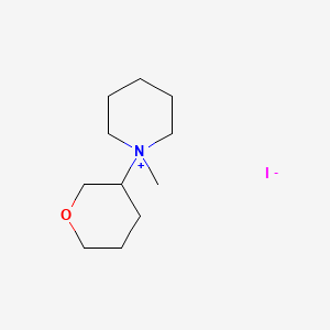 molecular formula C11H22INO B14483836 1-Methyl-1-(tetrahydro-2H-pyran-3-yl)piperidinium iodide CAS No. 64647-12-7