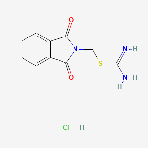 molecular formula C10H10ClN3O2S B1448384 {[(1,3-dioxo-2,3-dihydro-1H-isoindol-2-yl)methyl]sulfanyl}methanimidamide hydrochloride CAS No. 169559-01-7