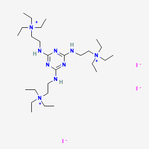 molecular formula C27H60I3N9 B14483859 s-Triazine, 2,4,6-tris(2'-(triethylammonio)ethylamino)-, triiodide CAS No. 64059-54-7