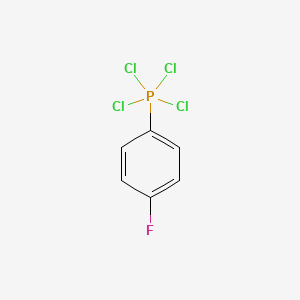 molecular formula C6H4Cl4FP B14483867 Tetrachloro(4-fluorophenyl)-lambda~5~-phosphane CAS No. 64955-94-8