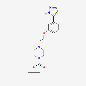 1-tert-Butoxycarbonyl-4-[2-(pyrazol-3-yl)phethoxy]ethylpiperazine