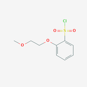 molecular formula C9H11ClO4S B1448388 2-(2-Methoxyethoxy)benzene-1-sulfonyl chloride CAS No. 1365957-71-6