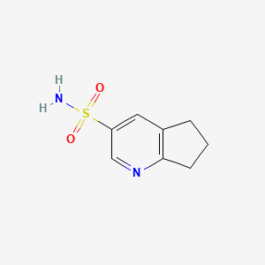 molecular formula C8H10N2O2S B1448390 5H,6H,7H-cyclopenta[b]pyridine-3-sulfonamide CAS No. 1461707-70-9