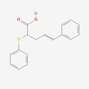 molecular formula C17H16O2S B14483928 5-Phenyl-2-(phenylsulfanyl)pent-4-enoic acid CAS No. 66169-41-3