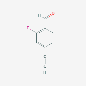 molecular formula C9H5FO B1448394 4-Ethynyl-2-fluorobenzaldehyde CAS No. 1267502-64-6
