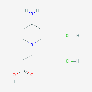 molecular formula C8H18Cl2N2O2 B1448399 3-(4-Aminopiperidin-1-yl)propanoic acid dihydrochloride CAS No. 1461706-52-4