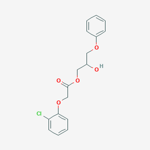 molecular formula C17H17ClO5 B14483994 Acetic acid, (2-chlorophenoxy)-, 2-hydroxy-3-phenoxypropyl ester CAS No. 63914-73-8