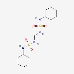 molecular formula C13H28N4O4S2 B14483999 N,N'-bis(cyclohexylsulfamoyl)methanediamine CAS No. 63845-61-4