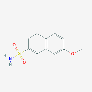 molecular formula C11H13NO3S B1448400 7-Methoxy-3,4-dihydronaphthalene-2-sulfonamide CAS No. 1461715-76-3