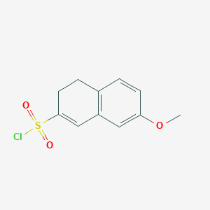 molecular formula C11H11ClO3S B1448401 7-Methoxy-3,4-dihydronaphthalene-2-sulfonyl chloride CAS No. 1461713-93-8