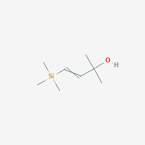 molecular formula C8H18OSi B14484010 2-Methyl-4-(trimethylsilyl)but-3-en-2-ol CAS No. 65801-55-0