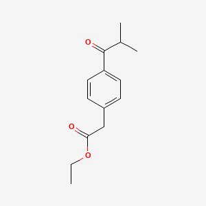 molecular formula C14H18O3 B14484019 Ethyl [4-(2-methylpropanoyl)phenyl]acetate CAS No. 65813-58-3