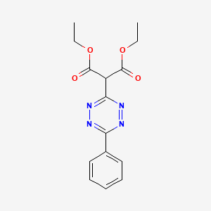 molecular formula C15H16N4O4 B14484022 Diethyl (6-phenyl-1,2,4,5-tetrazin-3-yl)propanedioate CAS No. 64500-03-4