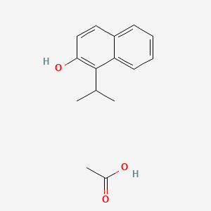 molecular formula C15H18O3 B14484027 Acetic acid;1-propan-2-ylnaphthalen-2-ol CAS No. 64374-95-4