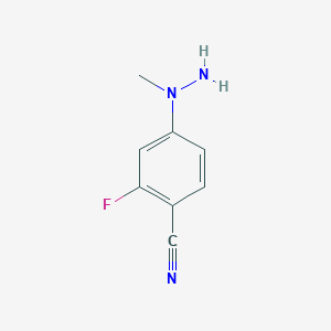 2-Fluoro-4-(1-methylhydrazin-1-yl)benzonitrile