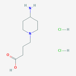 molecular formula C9H20Cl2N2O2 B1448405 4-(4-Aminopiperidin-1-yl)butanoic acid dihydrochloride CAS No. 1461707-77-6