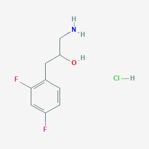 molecular formula C9H12ClF2NO B1448407 1-Amino-3-(2,4-difluorophenyl)propan-2-ol hydrochloride CAS No. 1461705-44-1