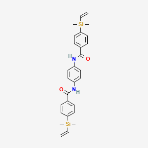 molecular formula C28H32N2O2Si2 B14484084 N,N'-(1,4-Phenylene)bis{4-[ethenyl(dimethyl)silyl]benzamide} CAS No. 66258-98-8