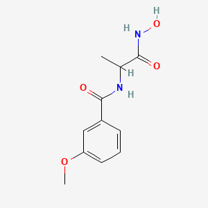 molecular formula C11H14N2O4 B14484092 N-[1-(Hydroxyamino)-1-oxopropan-2-yl]-3-methoxybenzamide CAS No. 65654-23-1