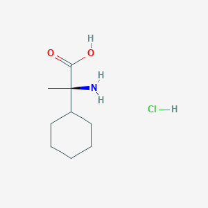 molecular formula C9H18ClNO2 B1448411 (2R)-2-amino-2-cyclohexylpropanoic acid hydrochloride CAS No. 1461733-27-6
