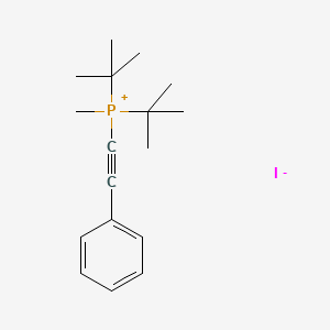 molecular formula C17H26IP B14484140 Di-tert-butyl(methyl)(phenylethynyl)phosphanium iodide CAS No. 66128-16-3