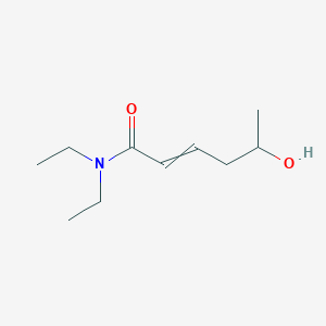 molecular formula C10H19NO2 B14484148 N,N-diethyl-5-hydroxyhex-2-enamide CAS No. 64574-09-0
