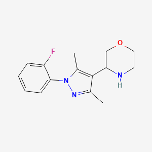 3-[1-(2-fluorophenyl)-3,5-dimethyl-1H-pyrazol-4-yl]morpholine