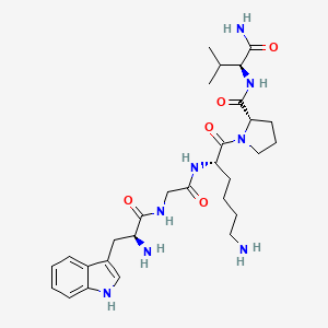 molecular formula C29H44N8O5 B14484199 L-Tryptophylglycyl-L-lysyl-L-prolyl-L-valinamide CAS No. 65125-59-9