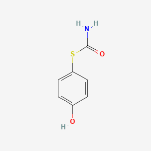 molecular formula C7H7NO2S B14484203 Thiocarbamic acid, p-hydroxyphenyl ester CAS No. 63716-25-6