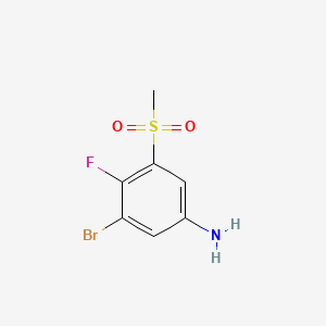 molecular formula C7H7BrFNO2S B1448426 3-Bromo-4-fluoro-5-(methylsulfonyl)aniline CAS No. 1440535-19-2