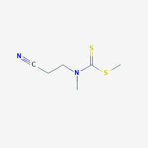 molecular formula C6H10N2S2 B14484301 Methyl (2-cyanoethyl)methylcarbamodithioate CAS No. 67172-23-0
