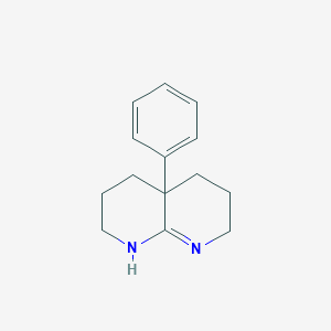 molecular formula C14H18N2 B14484367 4a-Phenyl-1,2,3,4,4a,5,6,7-octahydro-1,8-naphthyridine CAS No. 64352-79-0
