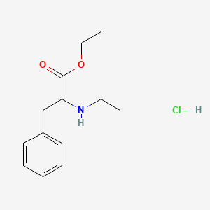 molecular formula C13H20ClNO2 B1448437 Ethyl 2-(ethylamino)-3-phenylpropanoate hydrochloride CAS No. 92196-71-9