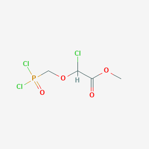 molecular formula C4H6Cl3O4P B14484379 Methyl chloro[(dichlorophosphoryl)methoxy]acetate CAS No. 66298-75-7