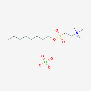 molecular formula C13H30ClNO7S B14484384 N,N,N-Trimethyl-2-[(octyloxy)sulfonyl]ethan-1-aminium perchlorate CAS No. 66143-48-4