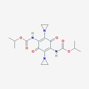 (2,5-Bis(1-aziridinyl)-3,6-dioxo-1,4-cyclohexadiene-1,4-diyl)biscarbamic acid, bis(1-methylethyl) ester