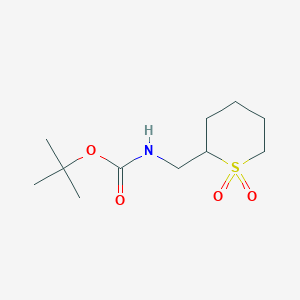 molecular formula C11H21NO4S B1448442 tert-butyl N-[(1,1-dioxo-1lambda6-thian-2-yl)methyl]carbamate CAS No. 1461708-19-9