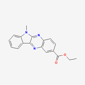 molecular formula C18H15N3O2 B14484431 Ethyl 6-methyl-6H-indolo[2,3-B]quinoxaline-2-carboxylate CAS No. 65880-42-4