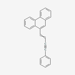 molecular formula C24H16 B14484477 Phenanthrene, 9-(4-phenyl-1-buten-3-ynyl)- CAS No. 65350-43-8