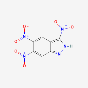 molecular formula C7H3N5O6 B14484540 2H-Indazole, 3,5,6-trinitro- CAS No. 65750-08-5