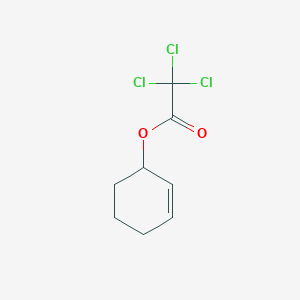 molecular formula C8H9Cl3O2 B14484642 Acetic acid, trichloro-, 2-cyclohexen-1-yl ester CAS No. 66928-68-5