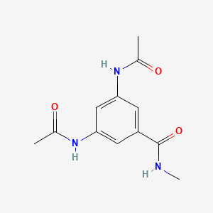 molecular formula C12H15N3O3 B14484649 3,5-Diacetamido-N-methylbenzamide CAS No. 64621-86-9