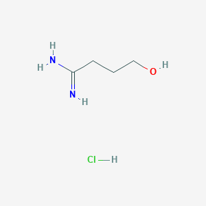 molecular formula C4H11ClN2O B1448468 4-Hydroxybutanimidamide hydrochloride CAS No. 1803587-57-6