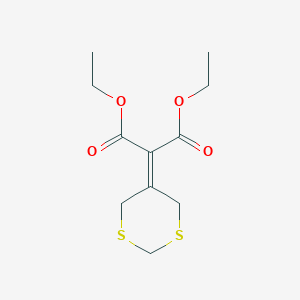 molecular formula C11H16O4S2 B14484695 Diethyl (1,3-dithian-5-ylidene)propanedioate CAS No. 64211-38-7