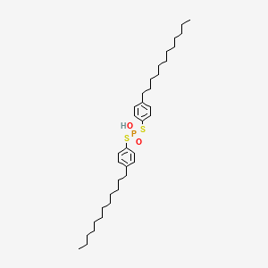 molecular formula C36H59O2PS2 B14484704 Benzenethiol, 4-dodecyl-, hydrogen phosphorodithioate CAS No. 65045-84-3