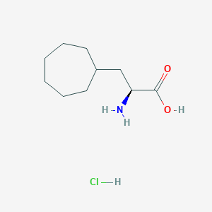 molecular formula C10H20ClNO2 B1448474 (2S)-2-amino-3-cycloheptylpropanoic acid hydrochloride CAS No. 1461689-20-2