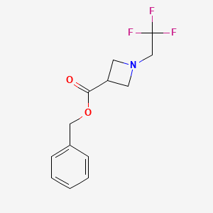 molecular formula C13H14F3NO2 B1448475 苯甲基 1-(2,2,2-三氟乙基)氮杂环丁烷-3-羧酸酯 CAS No. 1803583-78-9
